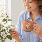 Personalised Retro Constellation Birth Flower Ceramic Coffee Mug with Name Daily Use Birthday Gift for Woman Mum