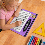 Personalized Cartoon Kid Character Handwriting Name Tracing Board with Dry-Erase Pen Home Learning Accessory Back to School Birthday Gift for Kids