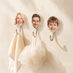Personalised Cute Face Photo Acrylic Wall Hook Home Decor Daily Use Housewarming Birthday Gift for Family Friend