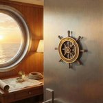 Personalized 3D Printing Multicolor Spinning Cruise Ship Wheel Door Magnets with Name Father's Day Birthday Gift for Cruise Lovers