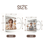Personalized Funny Pajama Character Humorous Text 11 oz / 15 oz Ceramic Mug with Name Daily Use Office Birthday Gift for Couple Friends