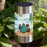 Personalized Pet Angel Wings Back View Solar Garden Light with Name and Speech Garden Decor Memorial Sympathy Gift for Pet Owners