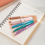 Personalized Pet Face Profile Picture Glitter Dynamic Liquid Sand Ballpoint Pen with Name Office Supplies Birthday Gift for Students Pet Lovers