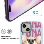 Personalised Watercolour Pet Photo Multicolour Phone Case for iPhone Samsung with Name Daily Use Birthday Gift for Pet Lovers
