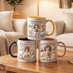Personalized Funny Pajama Character Humorous Text 11 oz / 15 oz Ceramic Mug with Name Daily Use Office Birthday Gift for Couple Friends