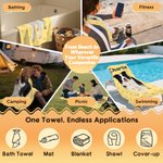 Personalized Pet Photo Paw Print Quick Dry Oversized Beach Towel with Name Travel Use Birthday Beach Party Gift for Pet Owner Pet Lover