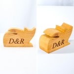 Personalised Cute Cat Shape Wooden Jigsaw Puzzle Box Lid Holder with Text Jigsaw Puzzles Tool Birthday Game Night Gift for Puzzle Lovers