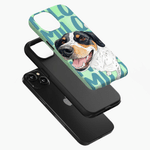 Personalised Watercolour Pet Photo Multicolour Phone Case for iPhone Samsung with Name Daily Use Birthday Gift for Pet Lovers