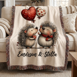 Personalised Cartoon Highland Cow Tassel Soft Throw Blanket with Name Daily Use Birthday Anniversary Gift for Couples