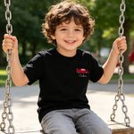 Personalised Embroidered Engineering Cart 100% Cotton Kid T-shirt with Name Back to School Birthday Gift for Kids Parents