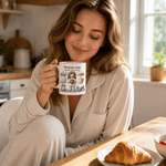 Personalized Funny Pajama Character Humorous Text 11 oz / 15 oz Ceramic Mug with Name Daily Use Office Birthday Gift for Couple Friends