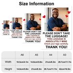 Personalisierte Don't Take The Luggage Foto Design wasserdicht Gepäckaufkleber mit Text täglichen Gebrauch Reise Geburtstag Geschenk für Reisende Familie Freund
