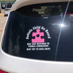 Personalized Autistic Child On Board Medical Alert Decal 3 Pcs Stickers with Text Car Window Decor Autism Awareness Day Gift for Autistic Kids Parents