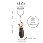 Personalized Golf Bag Acrylic Keychain Bag Tag with Name Golf Tournament Birthday Gift for Golf Lovers Players