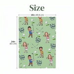 Personalised Multicolour Best Dad By Par 1-3 Face Photos Golf Quick-Dry Sports Towel with Nickname Daily Use Birthday Gift for Golf Lover Dad Grandad
