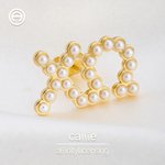 Personalized Elegant Pearl Stud Earrings with Greek Letter Bid Day Sorority Birthday Gift for Sisters Friends | Callie × Affinity