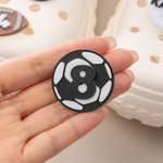 Personalized 3D Printing Baseball Soccer Sports Elements Clog Charm with Name Shoe Decor Birthday Gift for Sports Lovers
