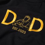 Personalized Embroidered Pet Dad Mom Photo Soft T-shirt Sweatshirt Hoodie with Year Daily Wear Birthday Anniversary Gift for  Pet Lovers