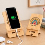 Personalised Teacher Themed Rainbow Phone Stand  with Title and Surname Daily Use Birthday Back to School Teachers' Day Gift for Teacher