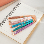 Personalized Birth Flower Glitter Liquid Sand Ballpoint Pen with Name Graduation Birthday Back to School Gift for Women Students Teachers