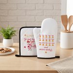 Set di 2 guanti da cucina e presine personalizzate con nome e testo Regalo per la Festa della Mamma per chi ama cucinare