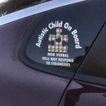 Personalized Autistic Child On Board Medical Alert Decal 3 Pcs Stickers with Text Car Window Decor Autism Awareness Day Gift for Autistic Kids Parents
