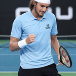 Personalised Multicolour Tennis Racket Soft Polo Shirt with Name Daily Wear Tennis Training Birthday Gift for Tennis Lover