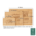 Personalized Shark Coochie Board FSC Bamboo Charcuterie Cutting Board with Name and Juice Groove Housewarming Gift for Friends Family