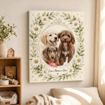 Personalised Watercolour Pet Photo Canvas Print with Name Home Decor Ship from USA Birthday Gift for Pet Owner