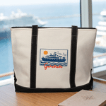 Personalized Cruise Canvas Tote Bag with Name Daily Use Cruise Vacation Beach Trip Gift for Traveller Family