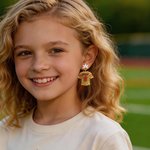 Personalised Glittery American Football Jersey Design Earrings Fashion Jewellery Game Day Team Birthday Gift for American Football Lover Woman