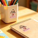 Personalized 3D Cartoon Kid Character Waterproof Sticker Label with Name School Supplies Back to School Birthday Gift for Boys Girls