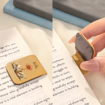Personalized Retro Birth Flower PU Leather Magnetic Bookmark Cilp with Name Daily Use Graduation Birthday Gift for Bookworms Students