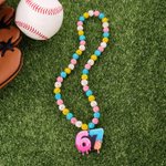 Personalized Ice Cream Dripping Number Necklace Fashion Jewellery Daily Wear Game Day Team Birthday Gift for Baseball  Softball Player Lover