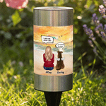 Personalized Pet Angel Wings Back View Solar Garden Light with Name and Speech Garden Decor Memorial Sympathy Gift for Pet Owners