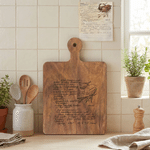 Personalised Recipe Photo Wooden Reversible Charcuterie Chopping Board with Handle Kitchen Use Housewarming Gift for Family Friends Chefs