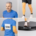 Figurine décorative personnalisée en 3D représentant un coureur de marathon, avec socle en bois et inscription — Décoration de bureau, cadeau d'anniversaire pour les passionnés de course à pied