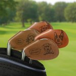 Personalised Leather Pet Cheering Golf Head Covers