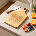 Personalised Recipe Photo Wooden Reversible Charcuterie Chopping Board with Handle Kitchen Use Housewarming Gift for Family Friends Chefs