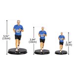 Figurine décorative personnalisée en 3D représentant un coureur de marathon, avec socle en bois et inscription — Décoration de bureau, cadeau d'anniversaire pour les passionnés de course à pied
