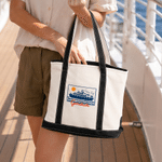 Personalized Cruise Canvas Tote Bag with Name Daily Use Cruise Vacation Beach Trip Gift for Traveller Family