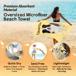 Personalized Pet Photo Paw Print Quick Dry Oversized Beach Towel with Name Travel Use Birthday Beach Party Gift for Pet Owner Pet Lover