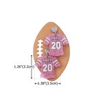 Personalised Glittery American Football Jersey Design Earrings Fashion Jewellery Game Day Team Birthday Gift for American Football Lover Woman