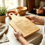 Personalised Recipe Photo Wooden Reversible Charcuterie Chopping Board with Handle Kitchen Use Housewarming Gift for Family Friends Chefs