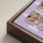 Personalised Baby Milestone Photo Canvas Prints with Name Date and Text Warm Minimalist Wall Displays Ship from USA Newborn Gift for New Parents