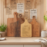 Personalised Recipe Photo Wooden Reversible Charcuterie Chopping Board with Handle Kitchen Use Housewarming Gift for Family Friends Chefs