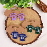 Personalised Glittery American Football Jersey Design Earrings Fashion Jewellery Game Day Team Birthday Gift for American Football Lover Woman