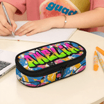 Personalized Graffiti Style Large Capacity Kids Pencil Case with Name Daily Use Back to School Gift for Students Kids