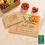 Personalized Shark Coochie Board FSC Bamboo Charcuterie Cutting Board with Name and Juice Groove Housewarming Gift for Friends Family