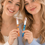 Personalised Glitter Birth Flower Practical 3 in 1 Ballpoint Pen with Name Set of 2 Daily Use Birthday Gift for Women Students